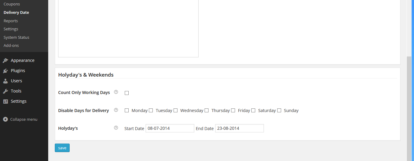 Delivery date and timeslot picker on the WooCommerce checkout page