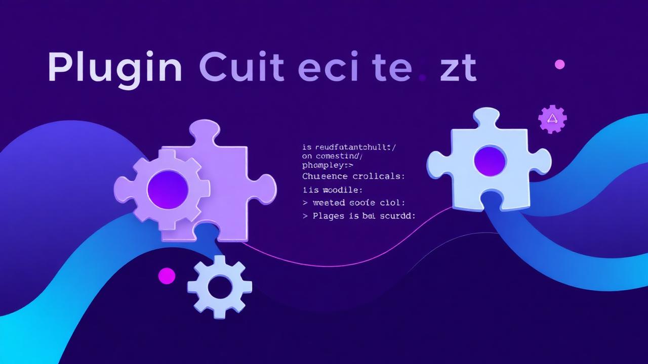 Plugin customization with puzzle pieces and gears representing modular code