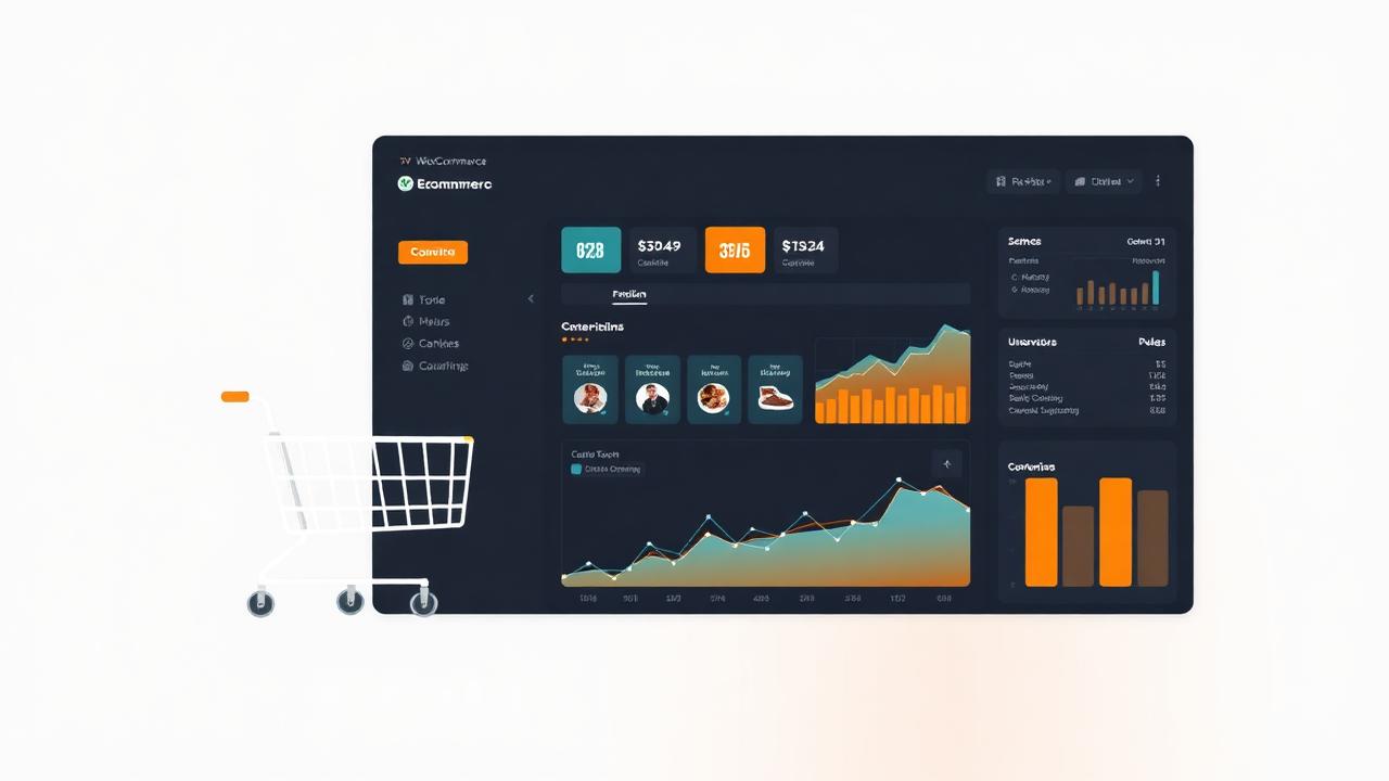 WooCommerce store dashboard with products and analytics